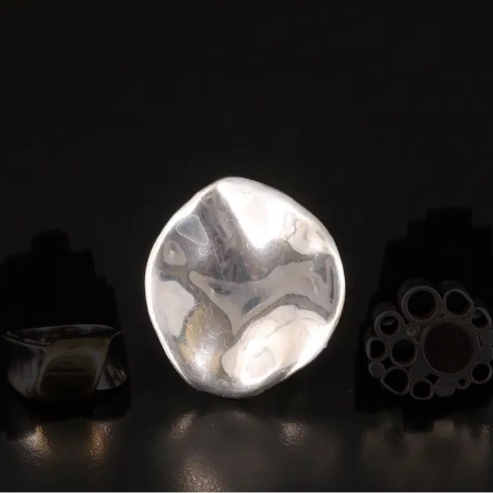 Vintage Bat Ami 925 electro form art deco ring sz 6.75